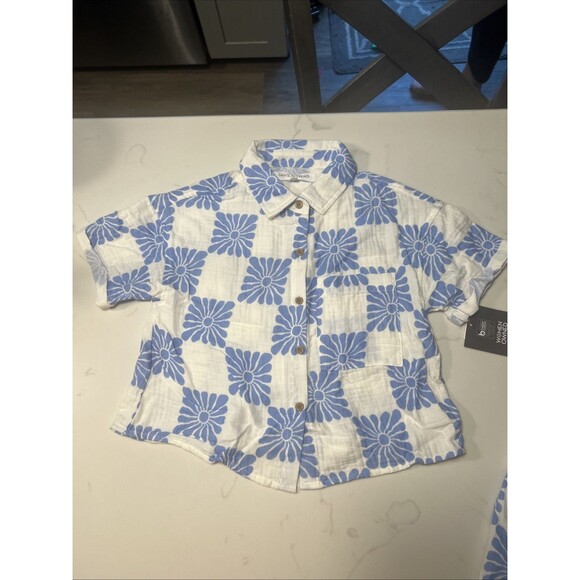 Grayson Threads Kids Girls Size M(8) Top & Shorts White And Blue 2 PC Set - Picture 3 of 9